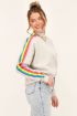 Grijze sweater met regenboog streep | My Jewellery