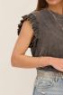 Grijze top met ruffle mouwen | My Jewellery