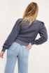 Antraciet sweater met V shape