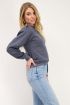 Antraciet sweater met V shape