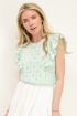 Groene top met embroidery
