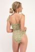Groene badpak met zebraprint