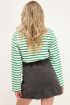 Groen gestreepte top met lange mouwen | My Jewellery