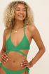 Groene bikini wikkeltop met ribstof | My Jewellery