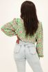 Groene blouse met gekleurde bloemenprint| My Jewellery
