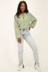 Groene blouse met gekleurde bloemenprint| My Jewellery