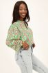 Groene blouse met gekleurde bloemenprint| My Jewellery