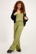 Groene broek satijnen look
