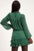 Groene doorschijnende blouse met ruffles | My Jewellery