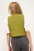 Groene gilet met knopen