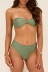 Shiny green high-waisted bikini bottoms | My Jewellery