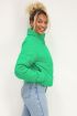 Fel groene puffer jacket