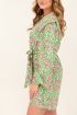 Groene jurk met bloemenprint & ballonmouwen | My Jewellery