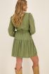 Groene jurk met crochet & ruffle kraag | My Jewellery
