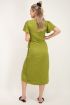 Groene midi wikkeljurk