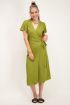 Groene midi wikkeljurk