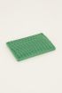 Groene pasjeshouder met croco print