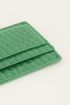 Groene pasjeshouder met croco print