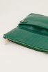 Groene schoudertas met goudkleurige rits