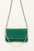 Groene schoudertas met goudkleurige rits | My Jewellery