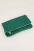 Groene schoudertas met goudkleurige rits