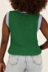 Groene spencer met blauwe band & knopen | My Jewellery