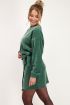 Groene sweater met corduroy