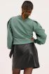 Olijfgroene sweater met v shape