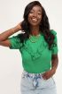 Groene top met ruffle | My Jewellery