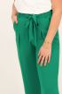 Groene wijdvallende broek met ceintuur | My Jewellery