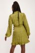 Groene wikkeljurk jacquard
