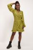 Groene wikkeljurk jacquard