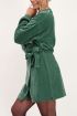 Groene wikkelrok met corduroy