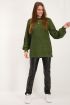 Groene gebreide oversized trui