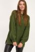 Groene gebreide oversized trui