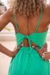 Groene jurk met spaghettibandjes & open rug | My Jewellery