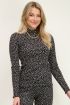 Zwarte top met col en hartjes | My Jewellery
