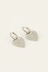 Hoop earrings with heart charm & rhinestones | My Jewellery