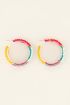 Multicoloured beaded hoop earrings | My Jewellery