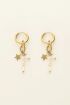 Hoop earrings with star & pearls | My Jewellery