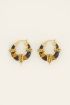 Oorringen ronde schakel & gevlekt patroon | My Jewellery