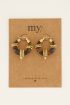 Oorringen ronde schakel & gevlekt patroon | My Jewellery