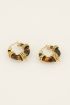 Oorringen ronde schakel & gevlekt patroon | My Jewellery
