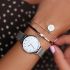 Metalen horloge zilver met witte wijzerplaat, horloges