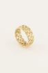 Iconic brede ring met patroon