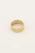 Iconic brede ring met patroon