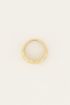 Iconic ring breed met schuine bolletjes