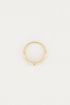 Goudkleurige initial ring, initiaal zegelring My jewellery