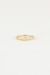 Gold-coloured initial ring | Initial signet ring | My Jewellery