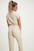 Beige overhemd jumpsuit, jumpsuit met riem My Jewellery